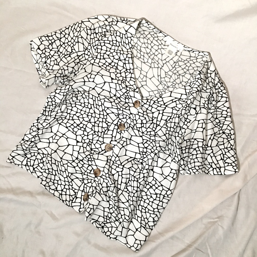 Printed Button up Blouse